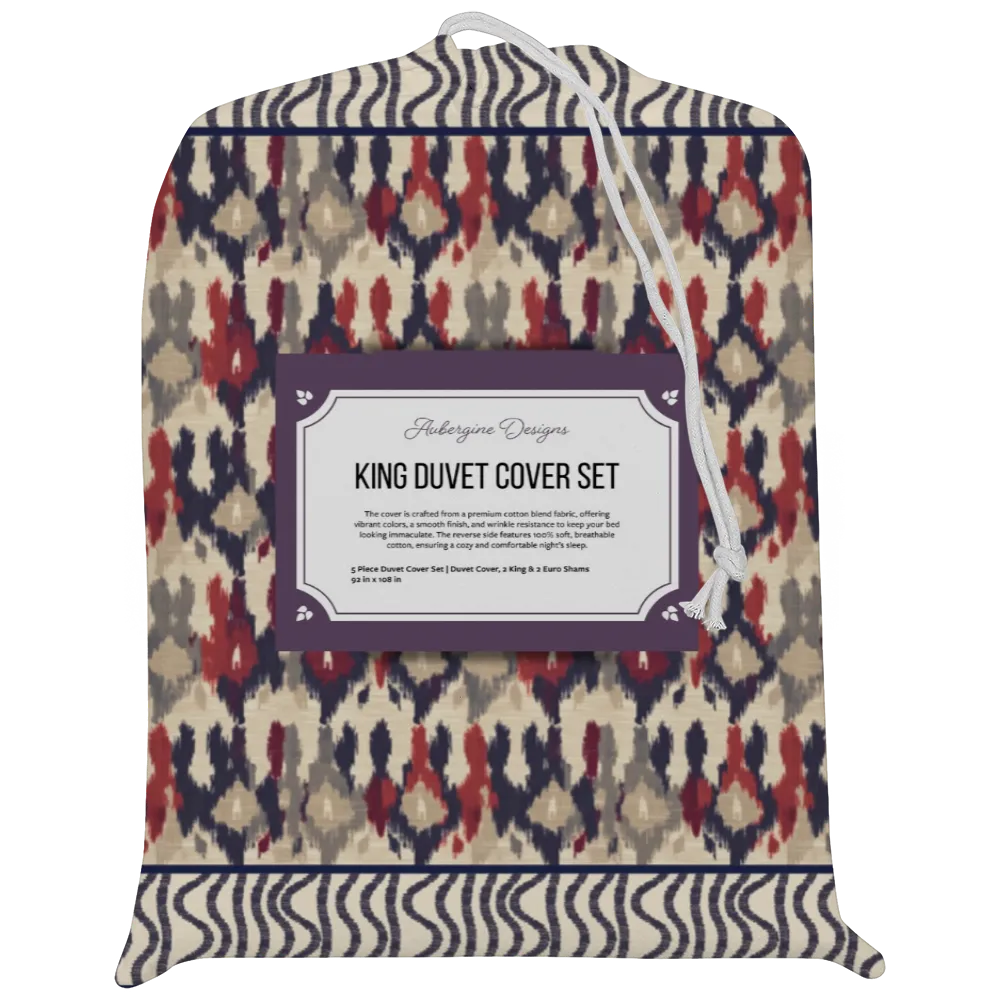 Americana Duvet Cover Set | Ikat Fusion Collection
