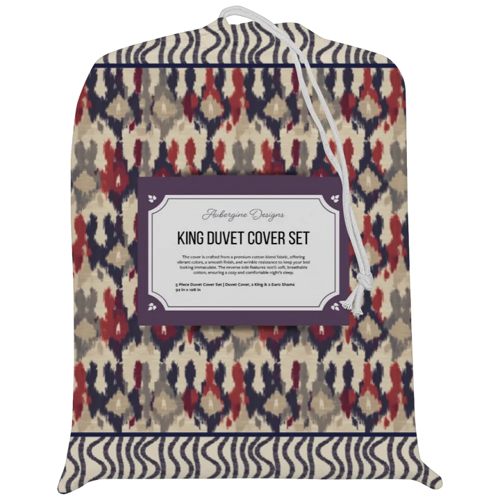 Americana Duvet Cover Set | Ikat Fusion Collection