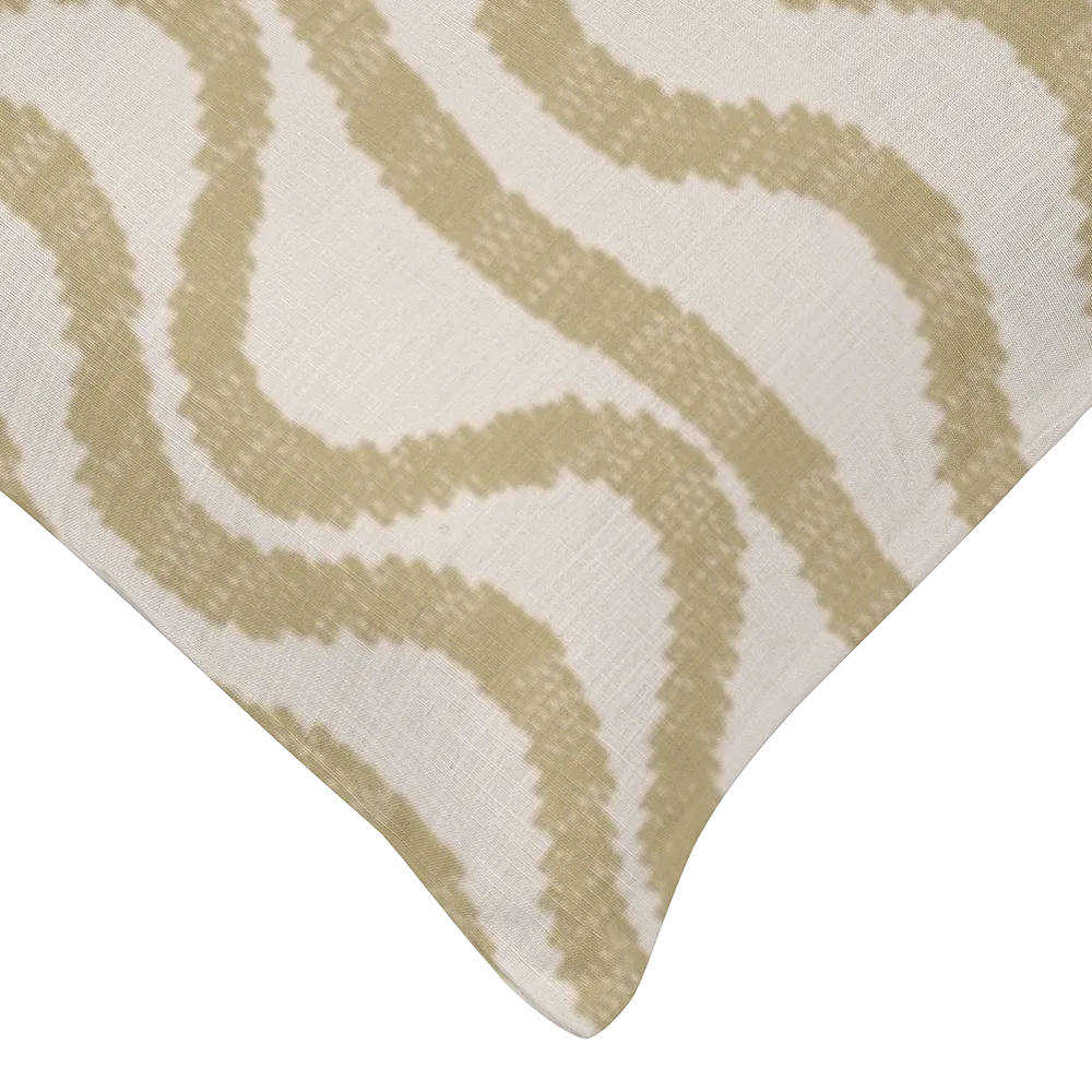 Ikat Fusion Coordinates Pair – Sand &amp; Sea Geometric (Sand)
