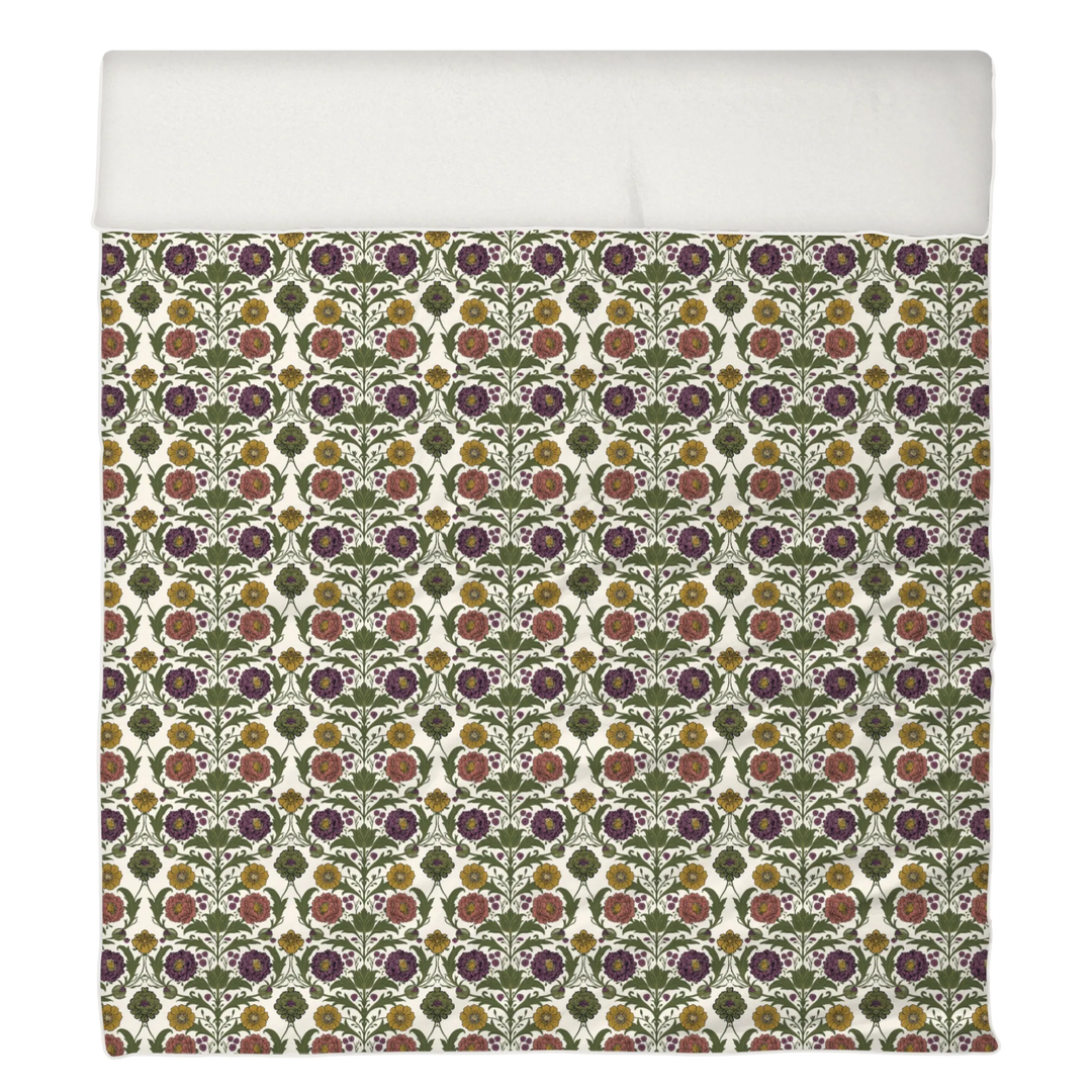 Sunlit Garden™ Piped Edge Duvet Cover Set - Harvest Garden