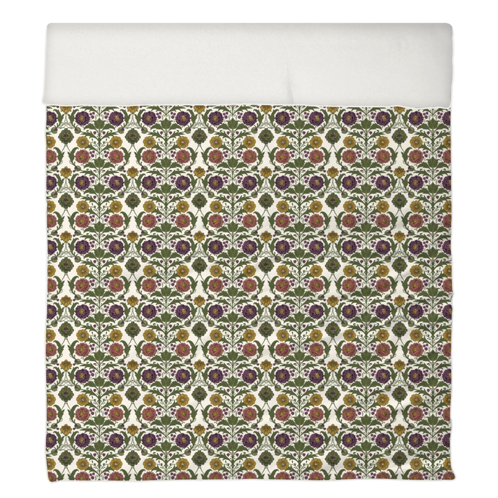 Sunlit Garden™ Piped Edge Duvet Cover Set - Harvest Garden