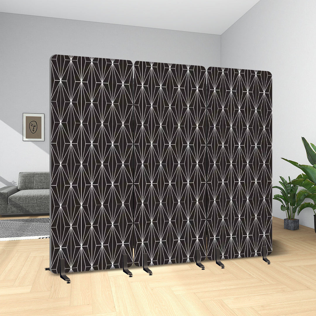 3 Panel Sound-Absorbing Room Divider / Deco Diamonds