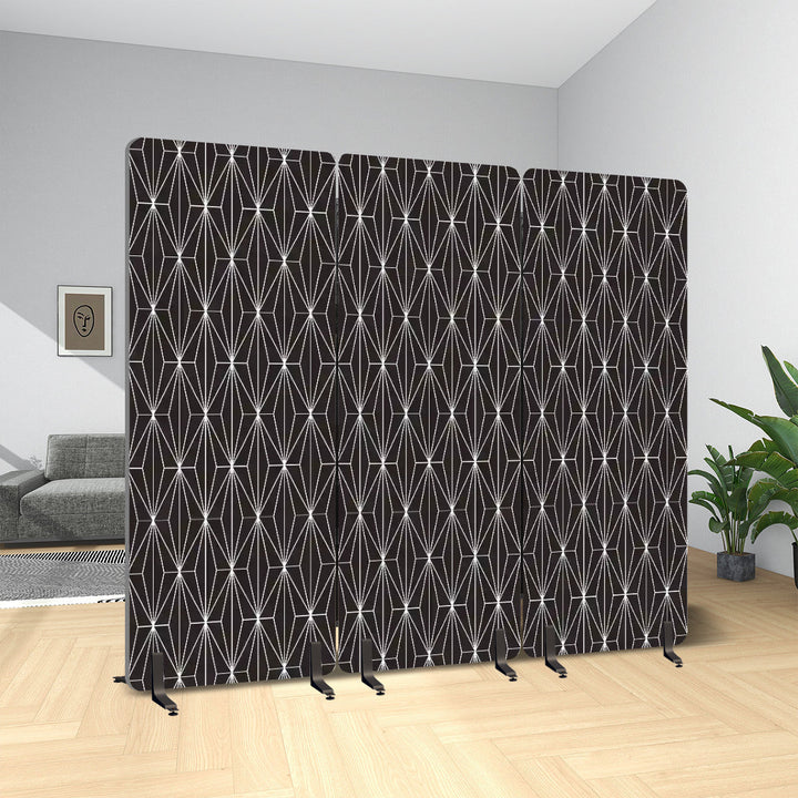 3 Panel Sound-Absorbing Room Divider / Deco Diamonds