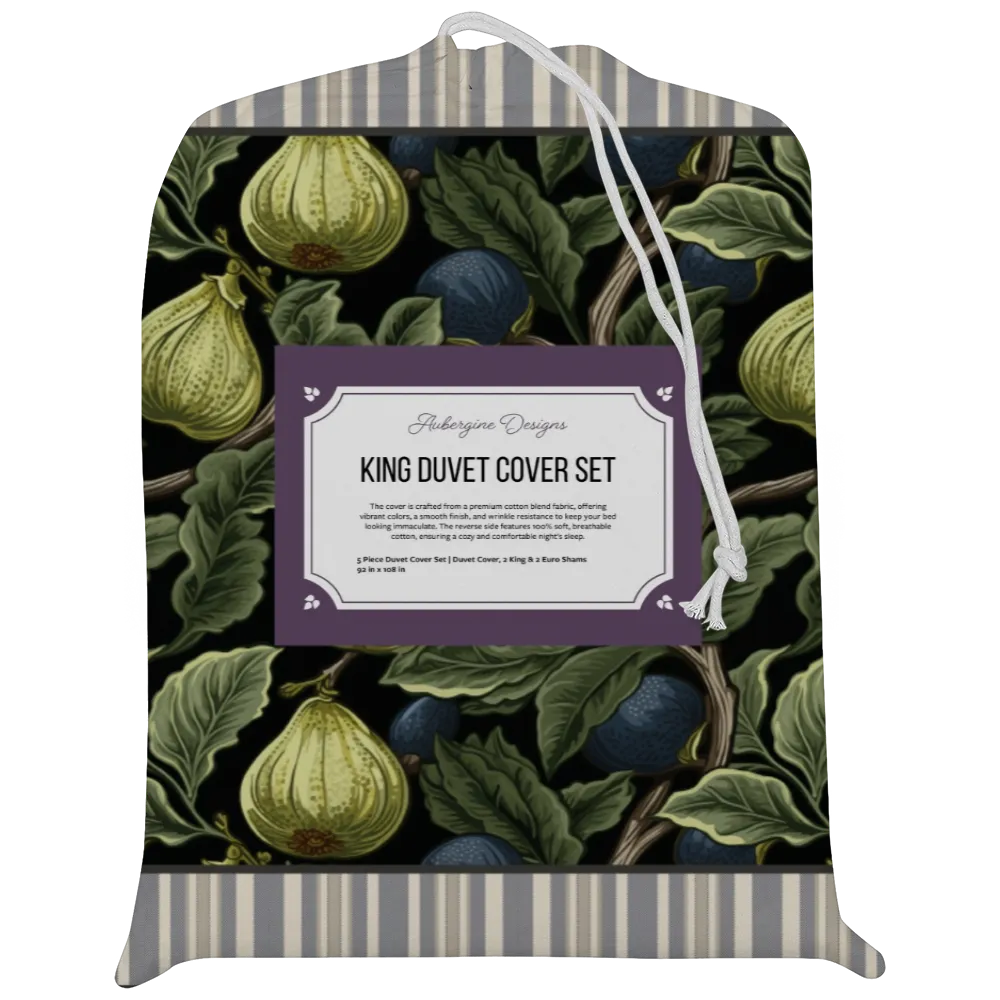 Verdant Fig™ Piped Edge Duvet Cover Set - Verdant Fig