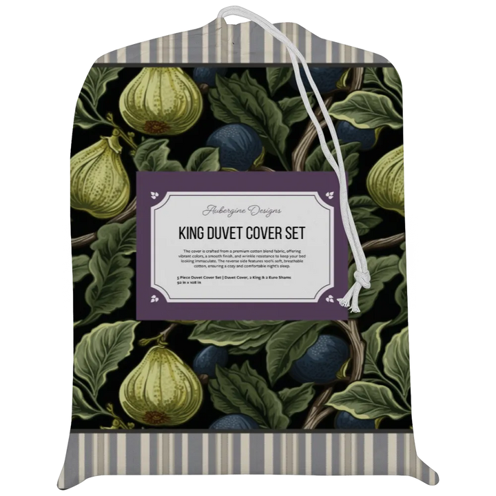 Verdant Fig™ Piped Edge Duvet Cover Set - Verdant Fig