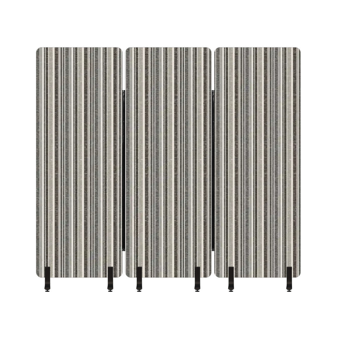 3 Panel Sound-Absorbing Room Divider / Sketchy Stripes