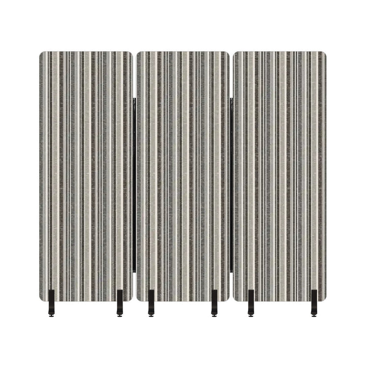 3 Panel Sound-Absorbing Room Divider / Sketchy Stripes