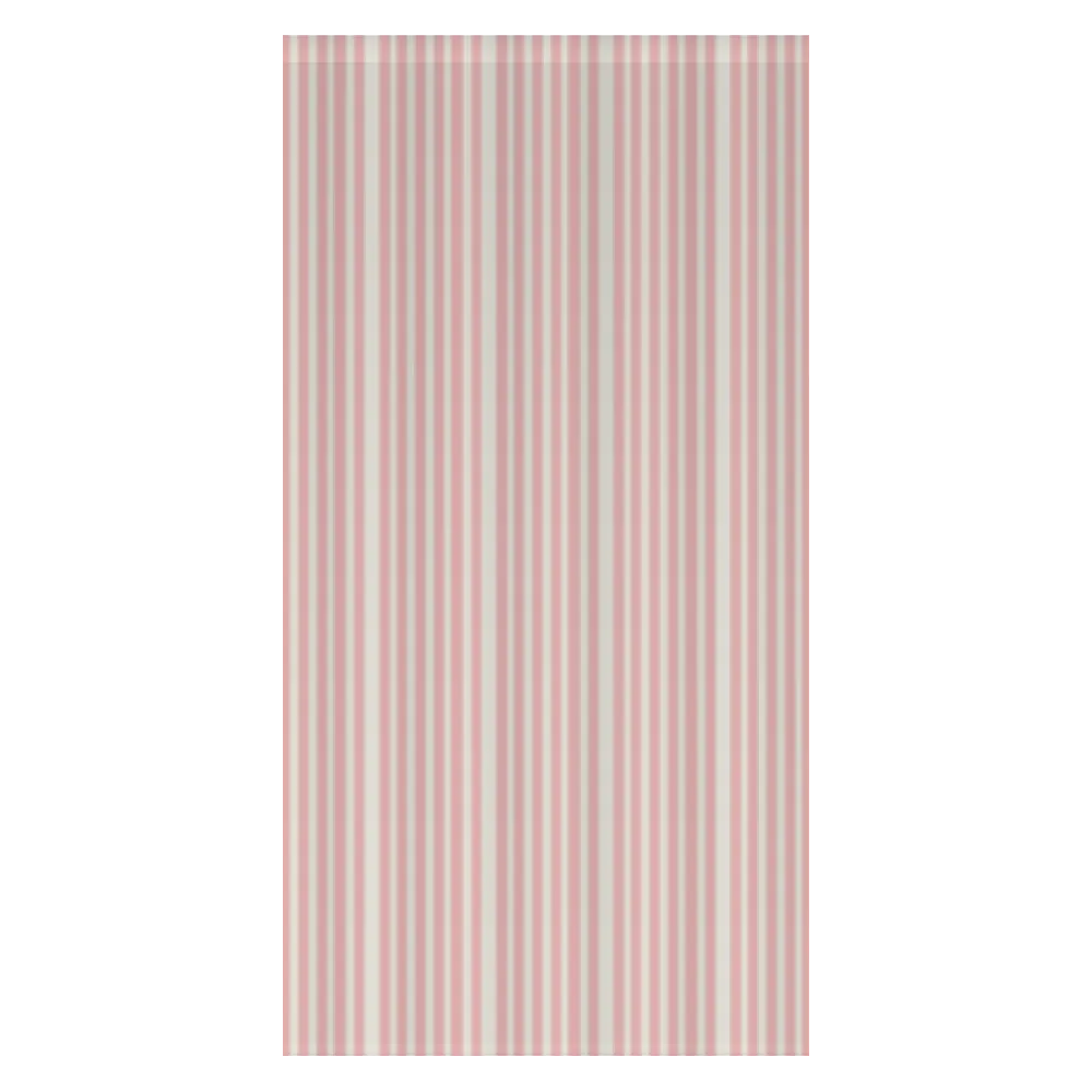 Window Curtain Set - Cotton Blend (2 Panels) | French Stripe - Bubblegum