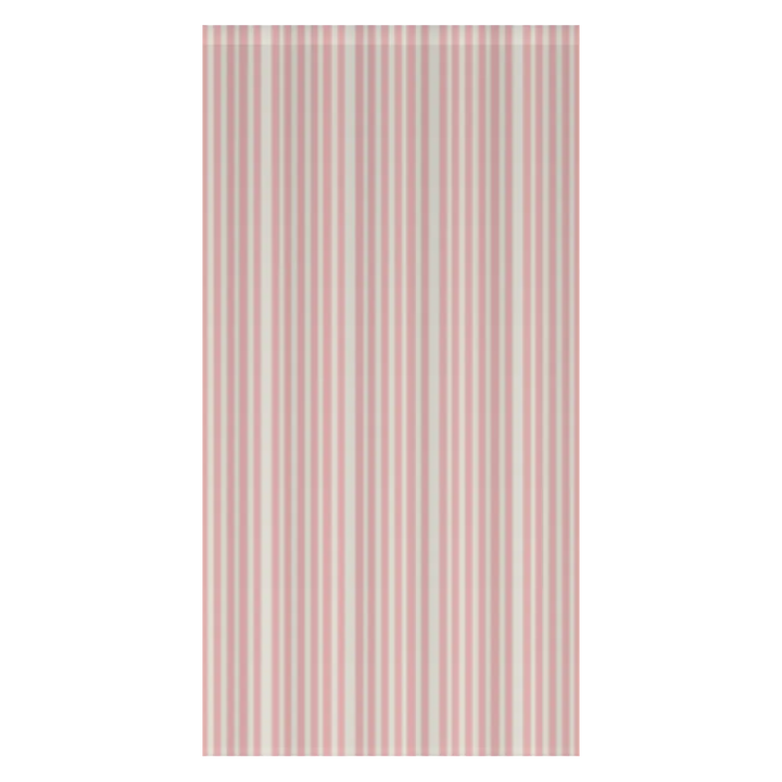 Window Curtain Set - Cotton Blend (2 Panels) | French Stripe - Bubblegum