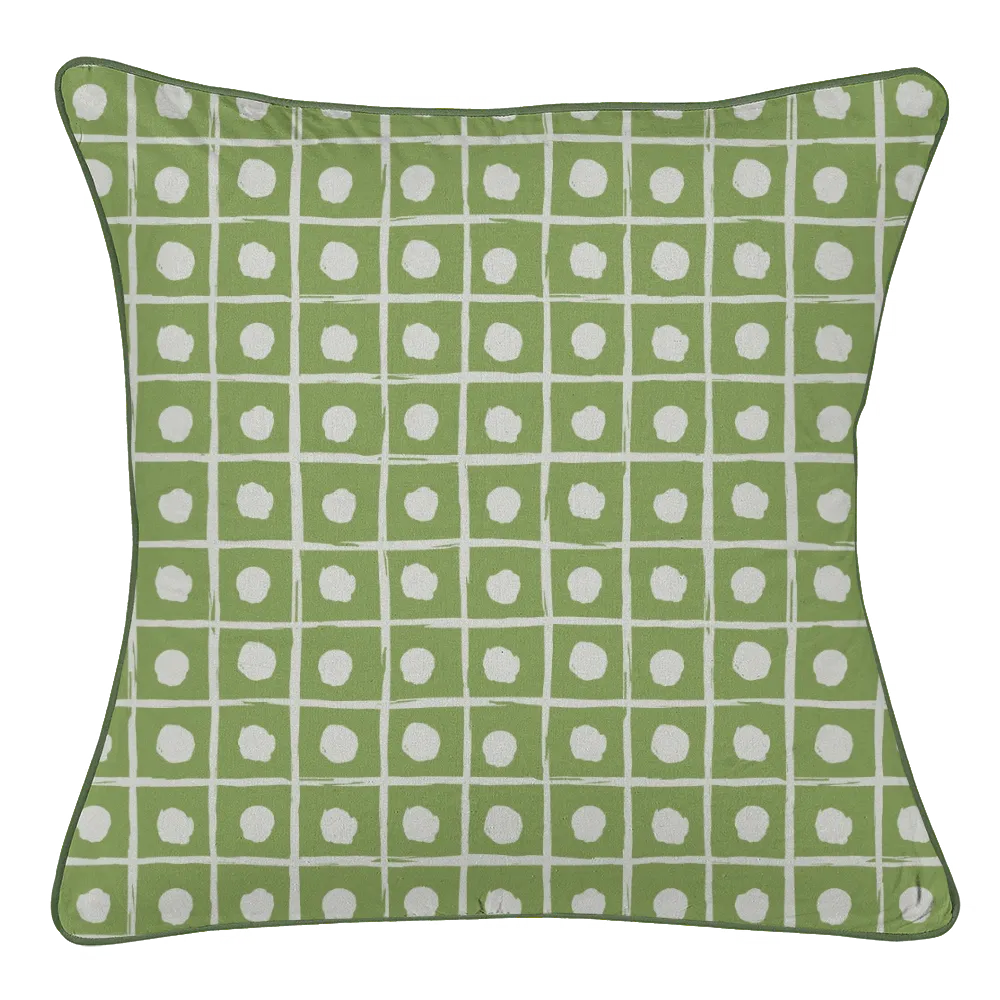 Reversible Pillow Pair – Limeade