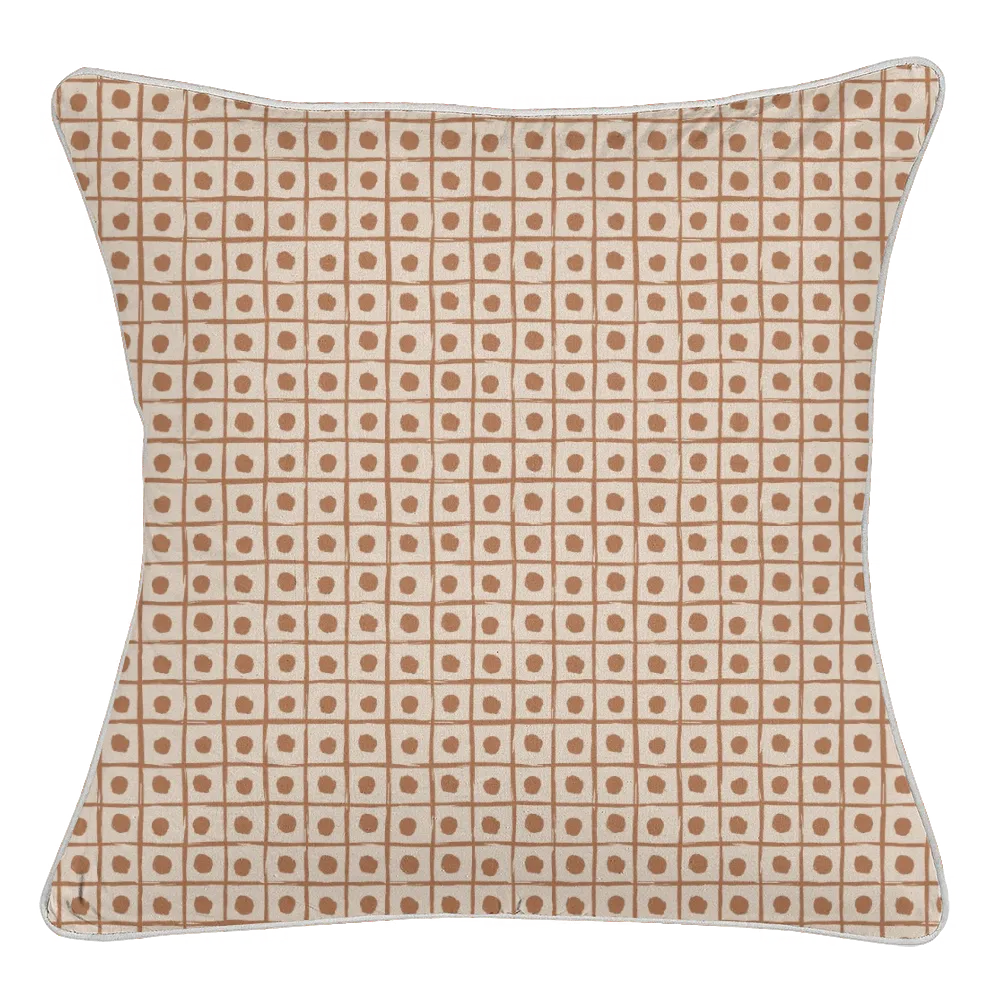 Ikat Fusion Coordinates Pair – Sand &amp; Sea (Rust)