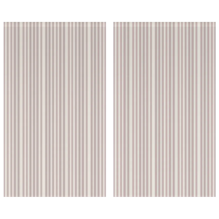 Window Curtain Set - Cotton Blend (2 Panels) | French Stripe - Dusty Lilac