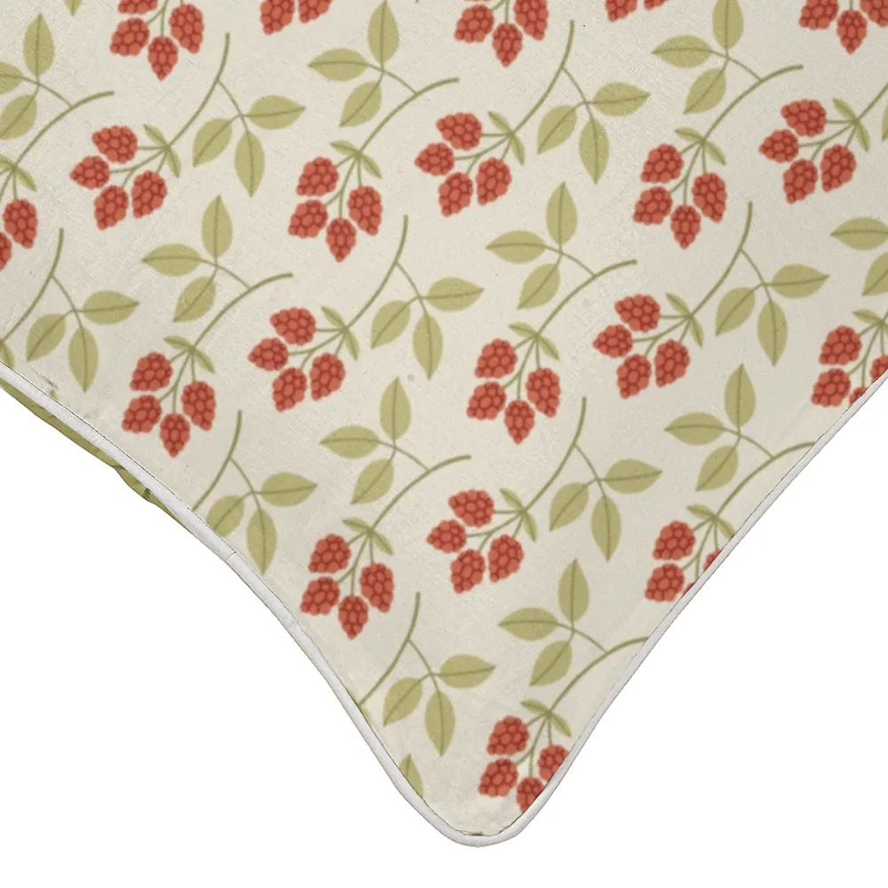 Sunlit Garden™ Piped Edge Throw Pillow – Raspberries