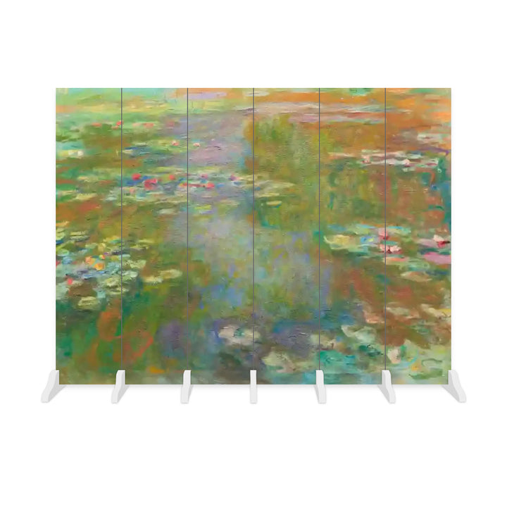 6 Panel Room Divider Folding Screen - Fine Art / Monet / Water Lily Pond (1917–1919)