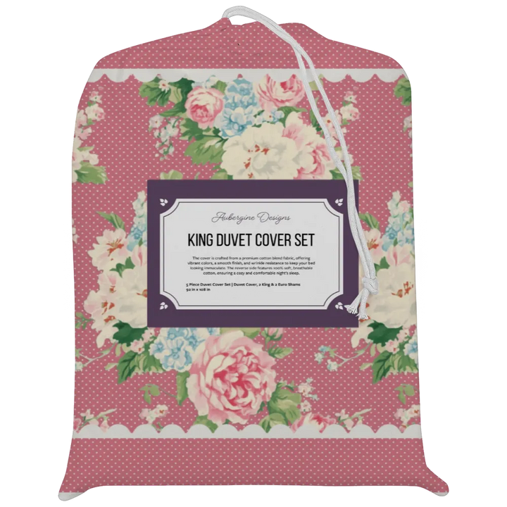 Vintage Cottage Collection Scalloped Duvet Cover Set - Emma (Peony)