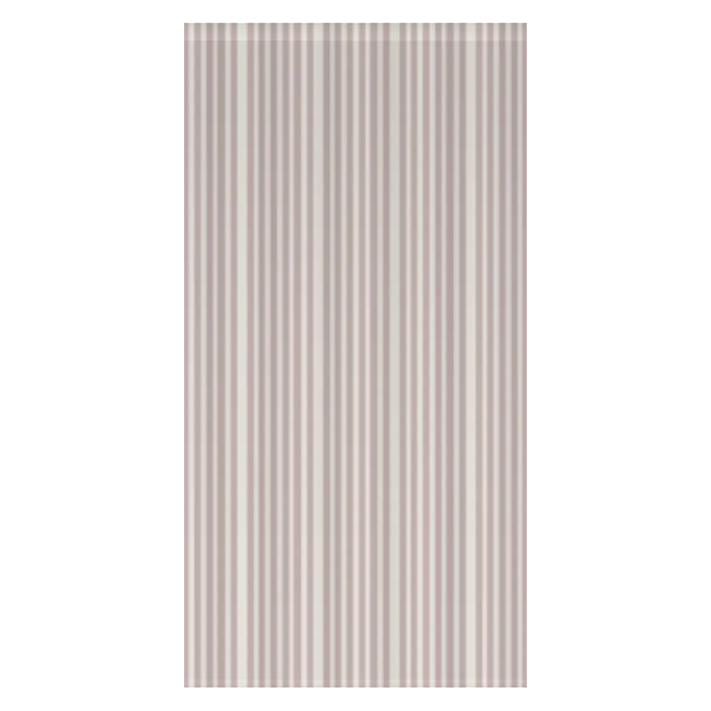 Window Curtain Set - Cotton Blend (2 Panels) | French Stripe - Dusty Lilac