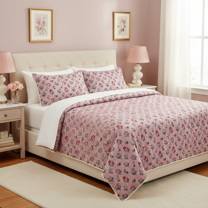 Vintage Cottage Collection Piped Edge Duvet Cover Set - Mildred