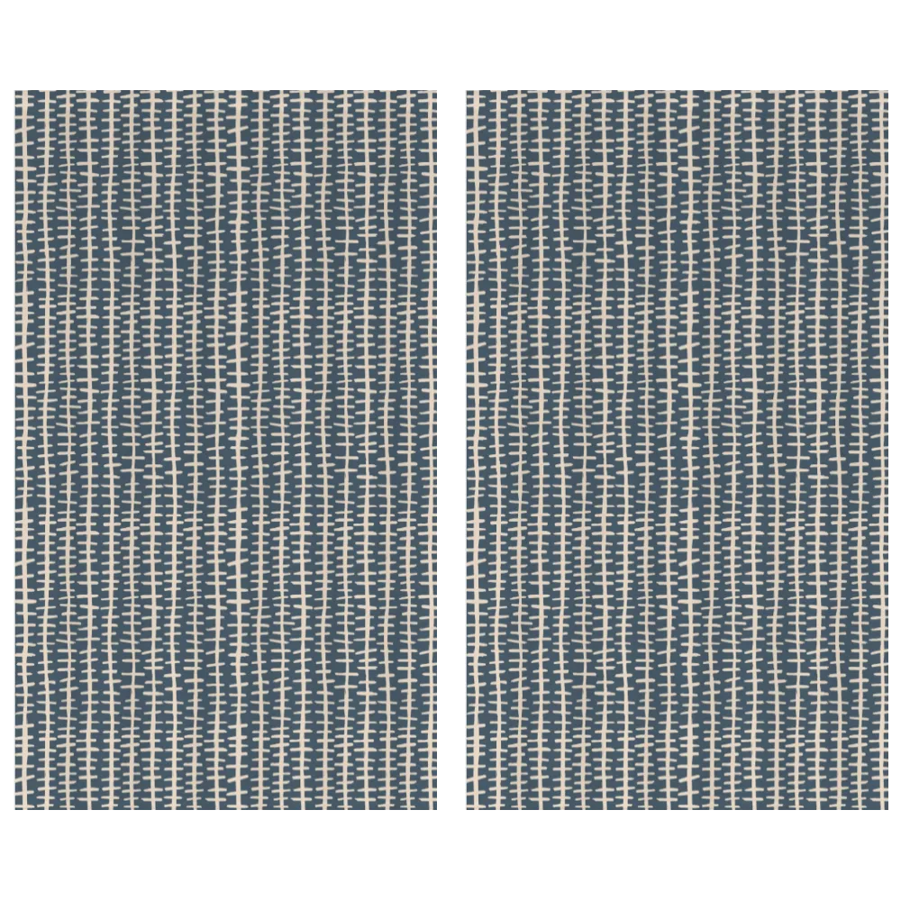 Ikat Fusion Curtain Panel Set – Sand &amp; Sea
