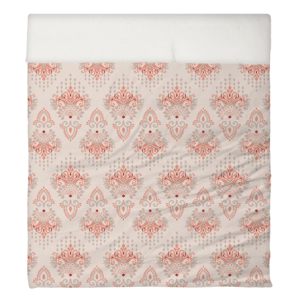 Reds &amp; Purples Anthology Duvet Cover Set – Ikat Damask (Sashay Sand)