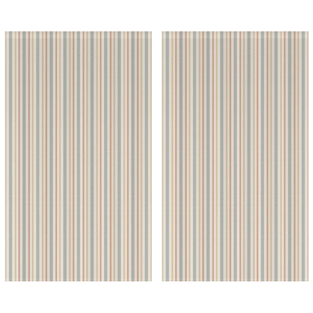 Ikat Fusion Curtain Panel Set – Sand &amp; Sea
