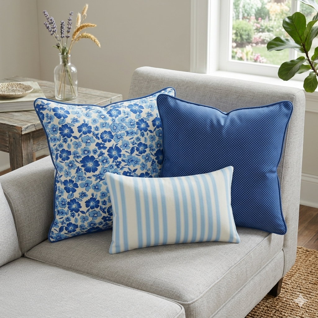 Vintage Cottage Pillow Trio – Bonnie