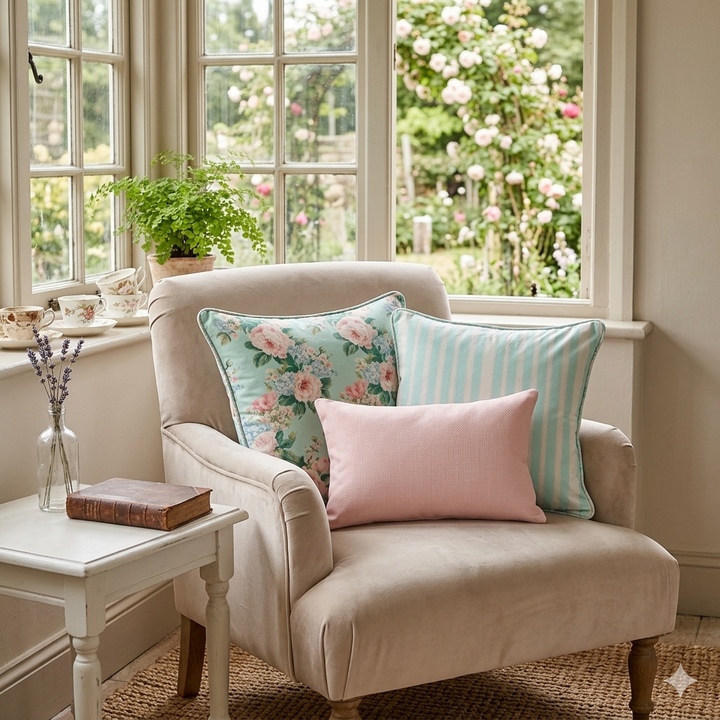 Vintage Cottage Pillow Trio – Braxton
