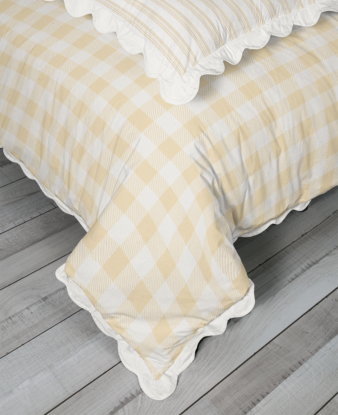 5 Piece Cotton Duvet Cover Set - Queen | Buffalo Check (SW Naturally Refined Collection)