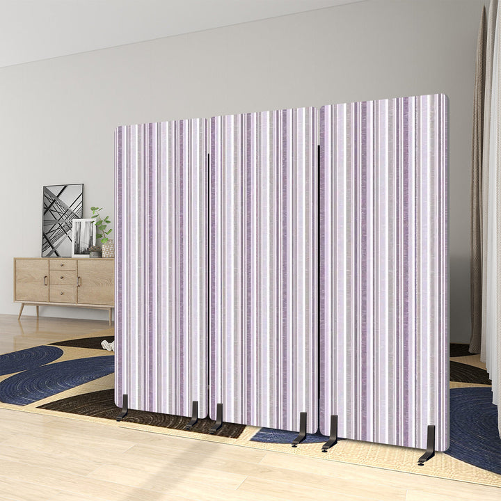 3 Panel Sound-Absorbing Room Divider / Sketchy Stripes