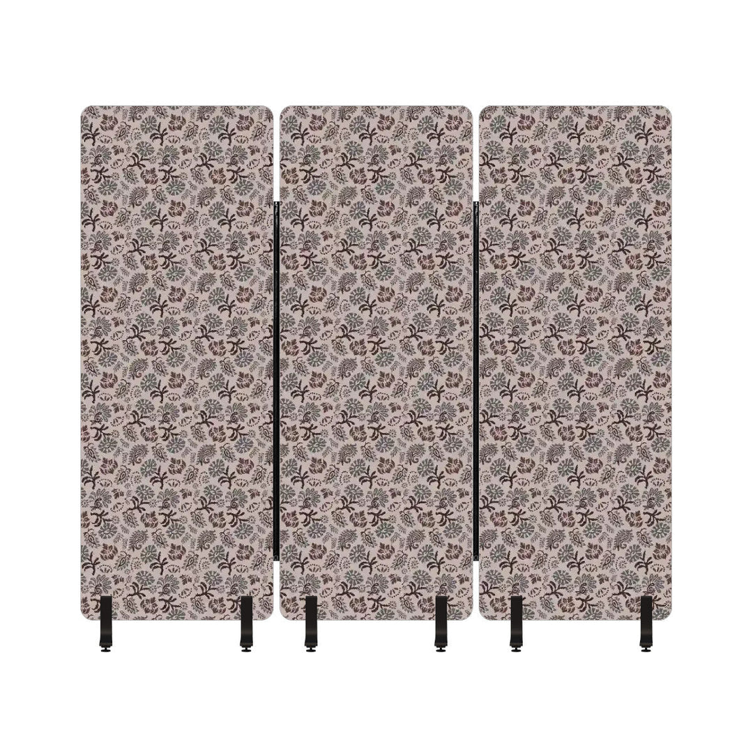 3 Panel Sound-Absorbing Room Divider / Vintage Floral