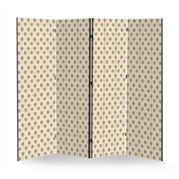 4 Panel Room Divider Folding Screen / Fronds