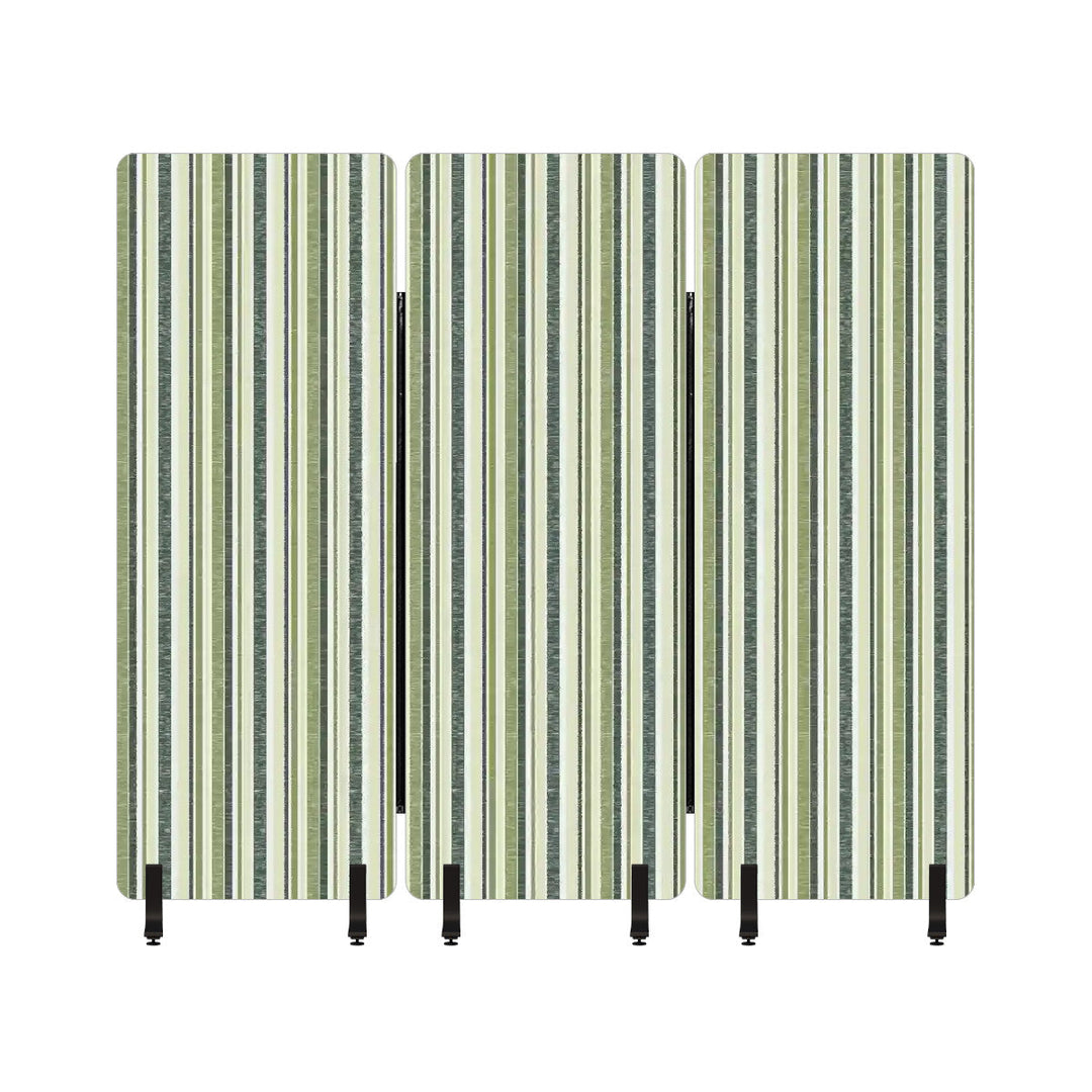 3 Panel Sound-Absorbing Room Divider / Sketchy Stripes