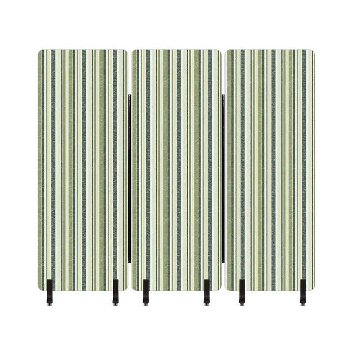 3 Panel Sound-Absorbing Room Divider / Sketchy Stripes