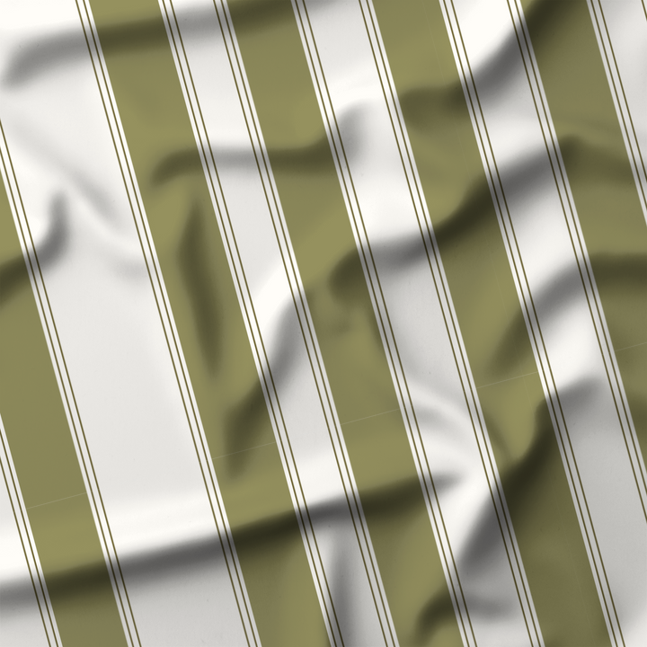 Striped pattern with alternating light and dark green lines on a white background