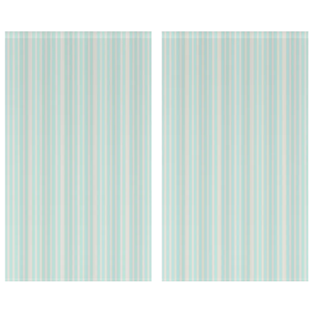 Window Curtain Set - Cotton Blend (2 Panels) | French Stripe - Windowpane