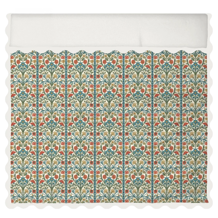 Sunlit Garden™ Scalloped Duvet Cover Set