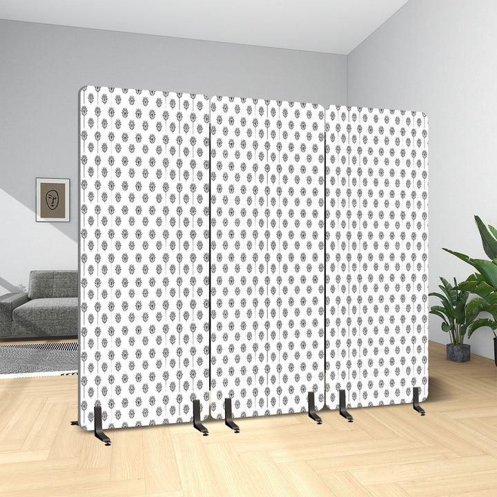 3 Panel Sound-Absorbing Room Divider / Fronds