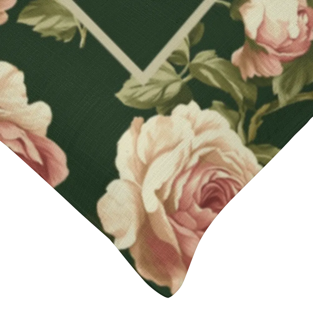 Susanna Floral Lumbar Pillow – Personalized Panel | Vintage Cottage Collection
