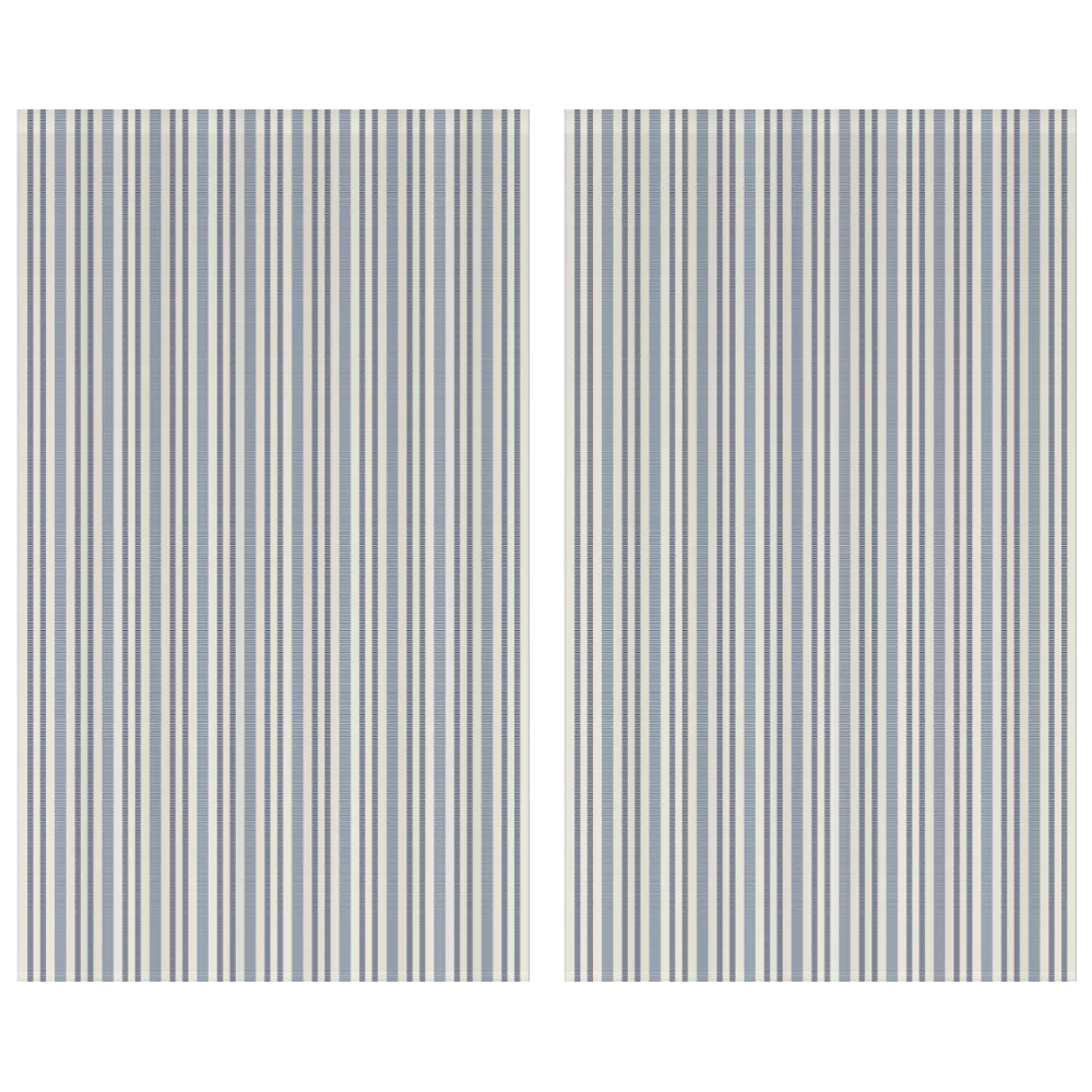 Ikat Fusion Curtain Panel Set – Kelp Ribbon