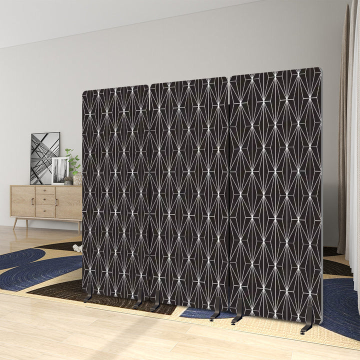 3 Panel Sound-Absorbing Room Divider / Deco Diamonds