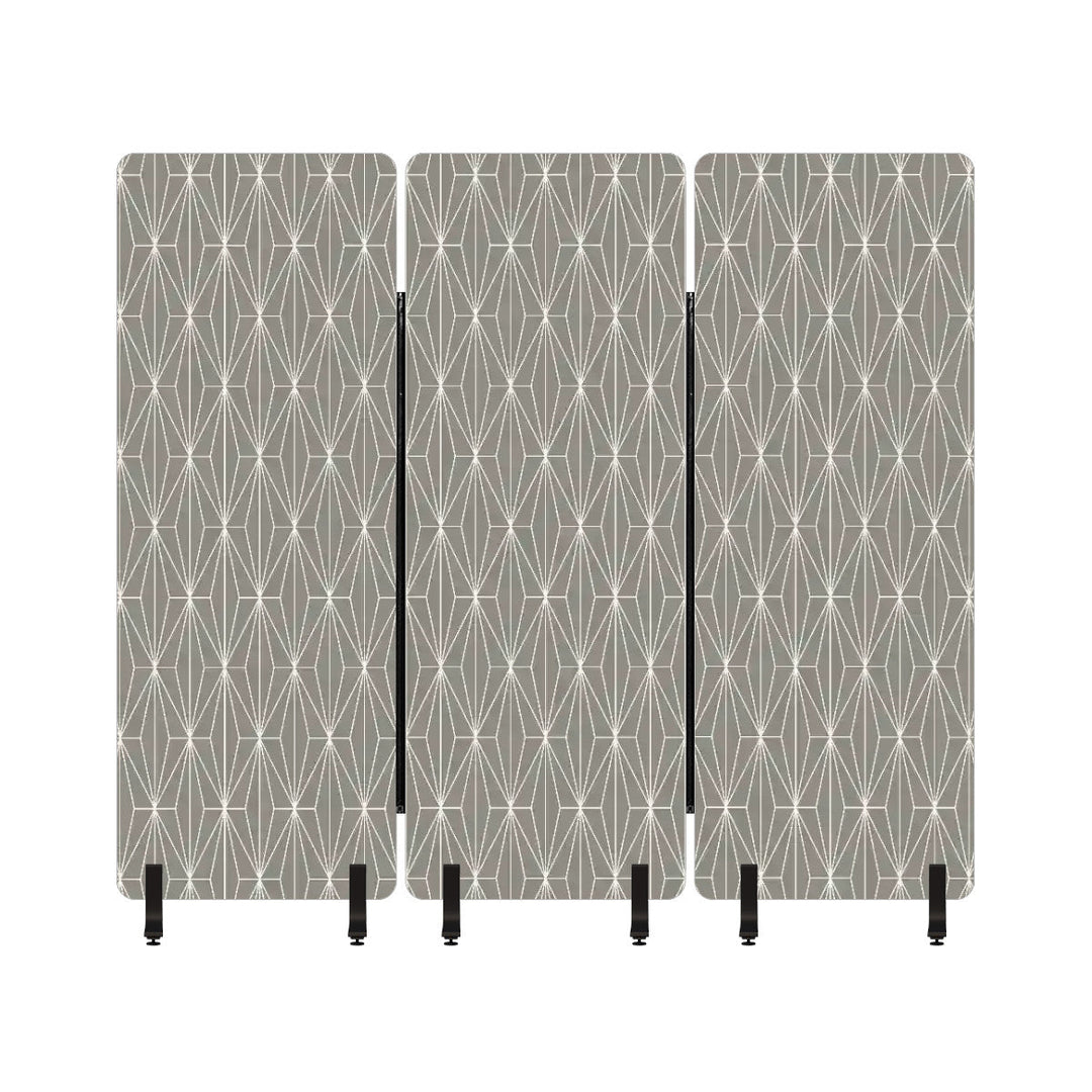 3 Panel Sound-Absorbing Room Divider / Deco Diamonds