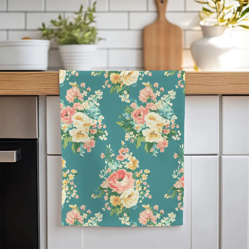 Florence – Blue Tea Towel Set (4) | Vintage Cottage Collection