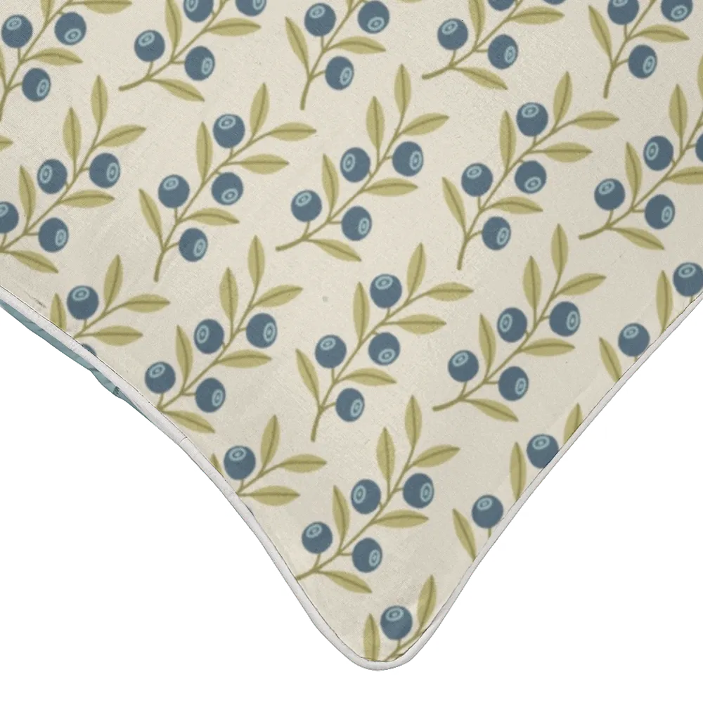 Sunlit Garden™ Piped Edge Throw Pillow – Blueberries