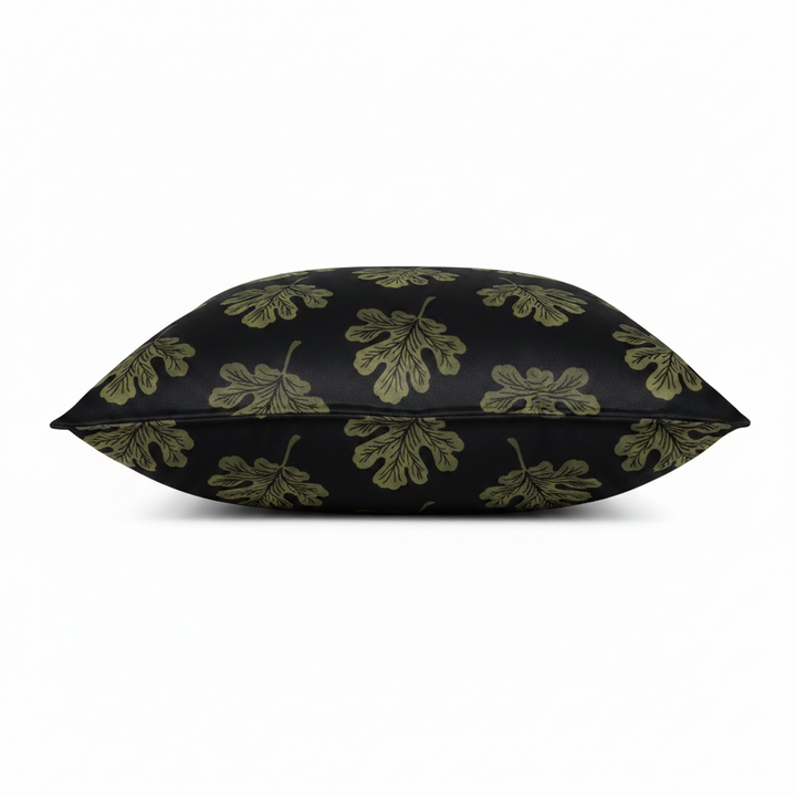 Verdant Fig™ Dutch Velvet Decorative Pillow - Stamped Fig (Noir)