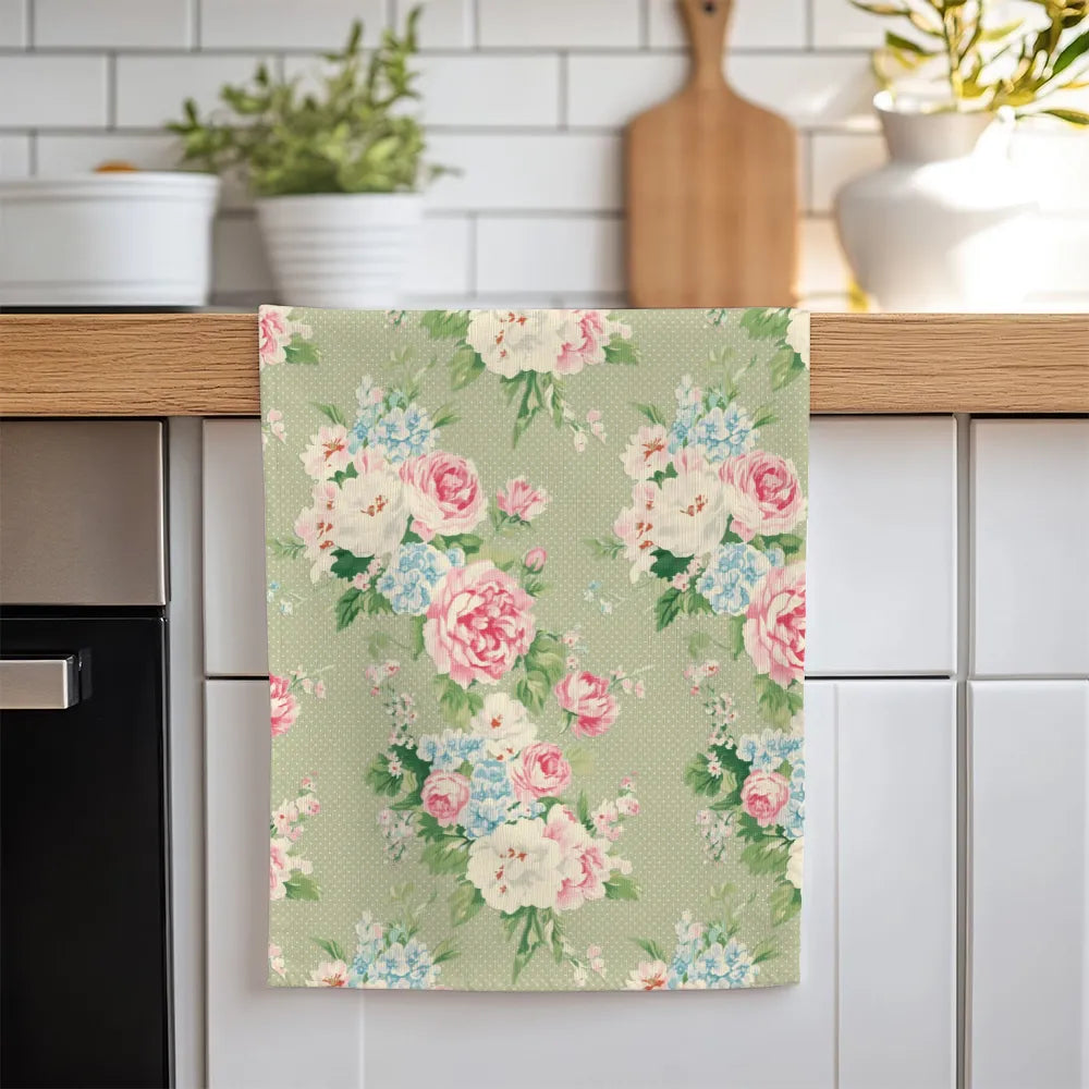 Emma – Khaki Tea Towel Set (4) | Vintage Cottage Collection