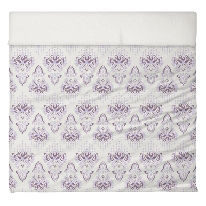Reds &amp; Purples Anthology Duvet Cover Set – Ikat Damask (Rhapsody Lilac)