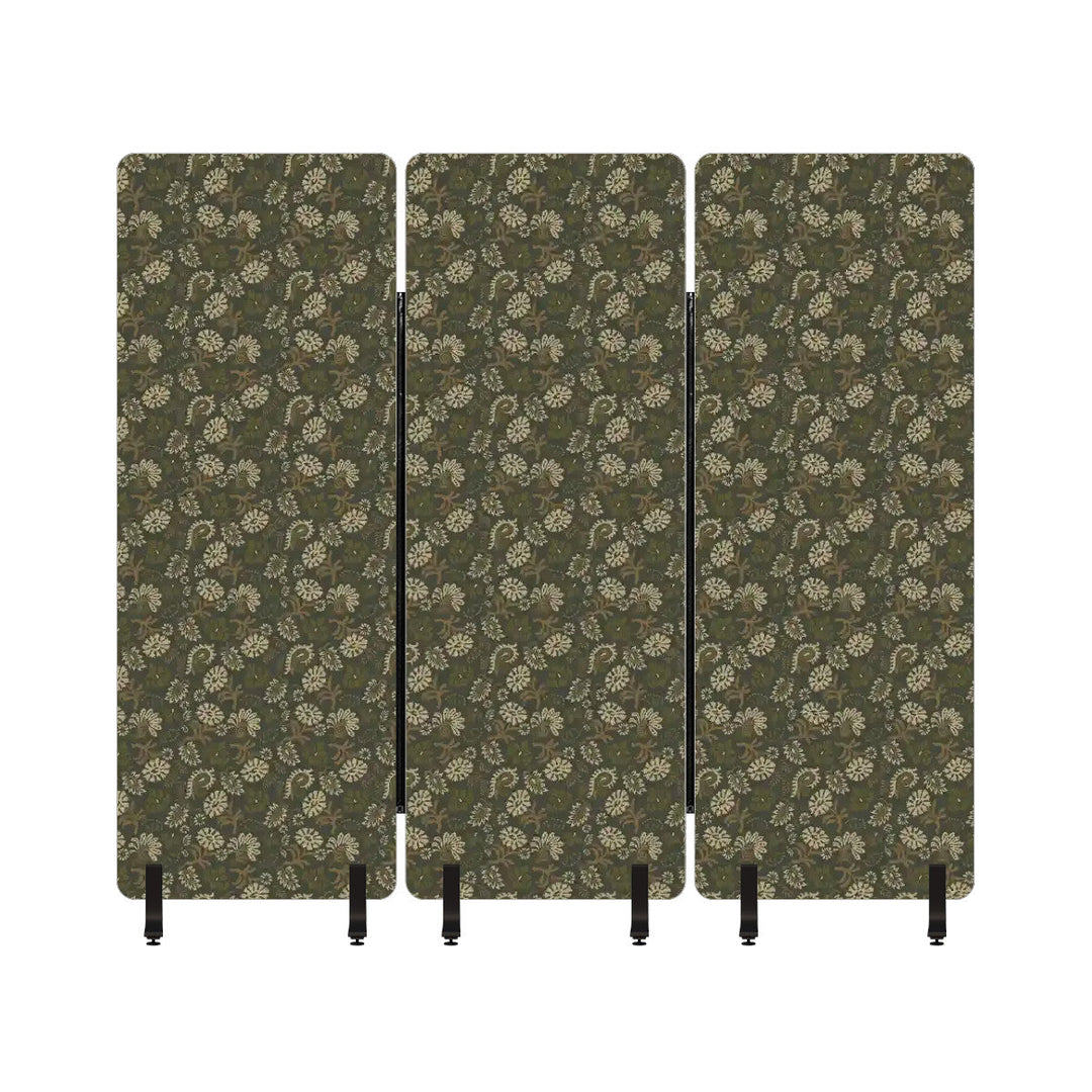 3 Panel Sound-Absorbing Room Divider / Vintage Floral