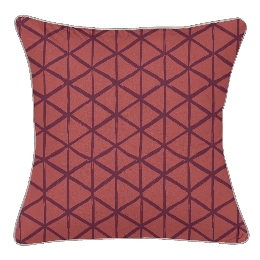 Ikat Fusion Coordinates Pair – Americana Geometric (Brick)