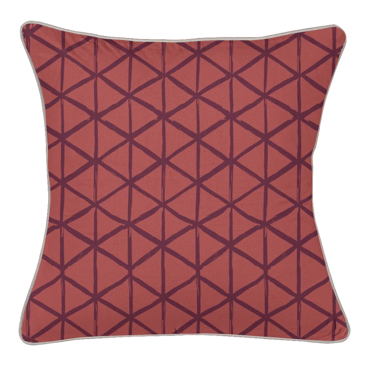 Ikat Fusion Coordinates Pair – Americana Geometric (Brick)