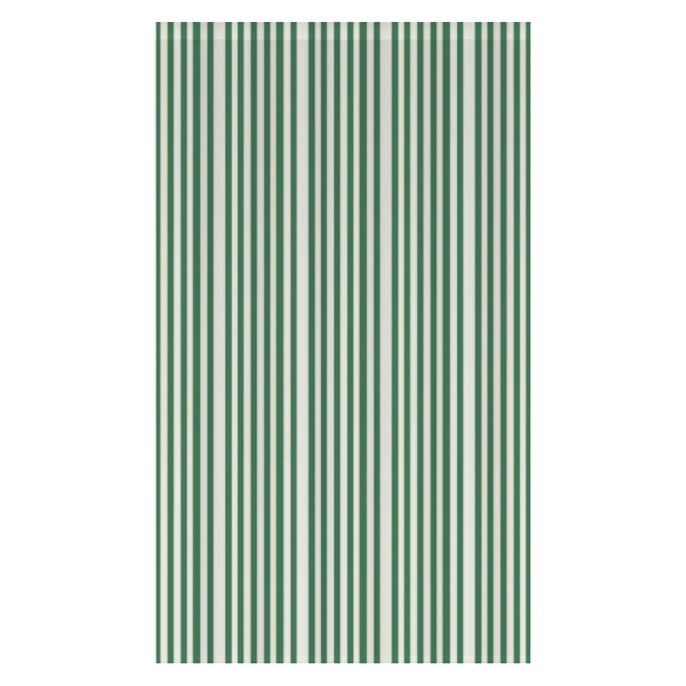 Window Curtain Set - Cotton Blend (2 Panels) | French Stripe - Green