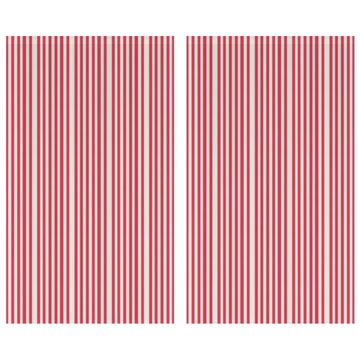 Window Curtain Set - Cotton Blend (2 Panels) | French Stripe - Rose